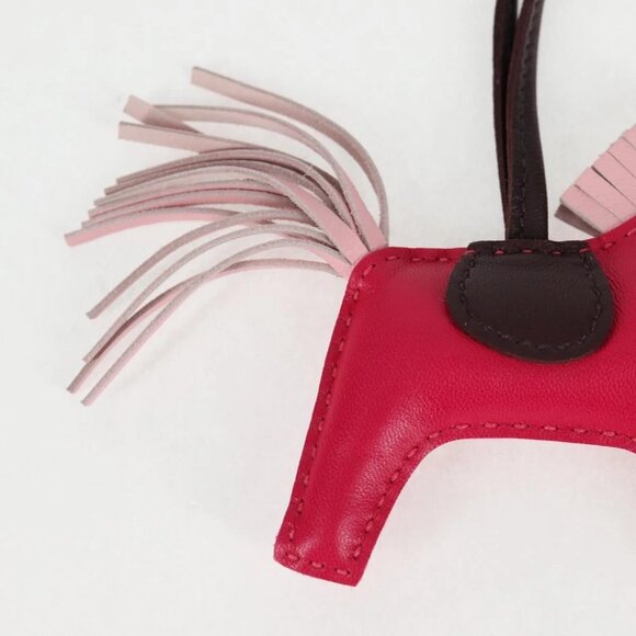 HERMES Rodeo Charm PM Charm Leather Pink Auth 133735 - Picture 6 of 12